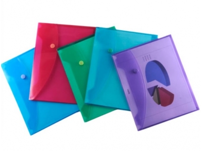  Document Wallet  Bright  Assorted  with Curved-Flap   BDS 1032