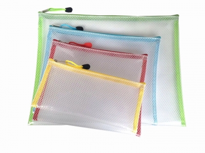  PVC Zipper Bag Edge-wrapped with Ball Patten       BDS5018